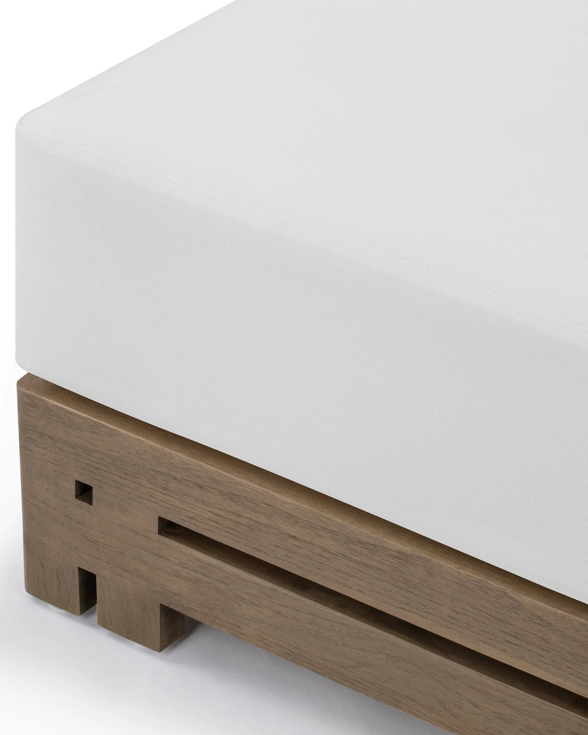Luso™ outdoor ottoman | teak and cushion - stools & ottomans luso | designer | madorne