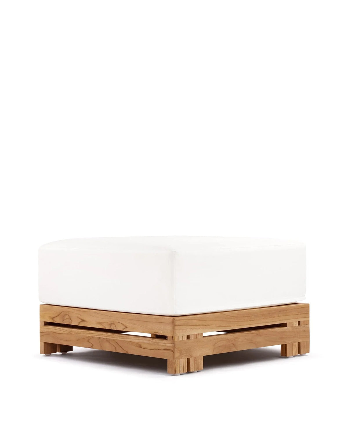 Luso™ outdoor ottoman | teak and cushion - stools & ottomans luso | designer | madorne