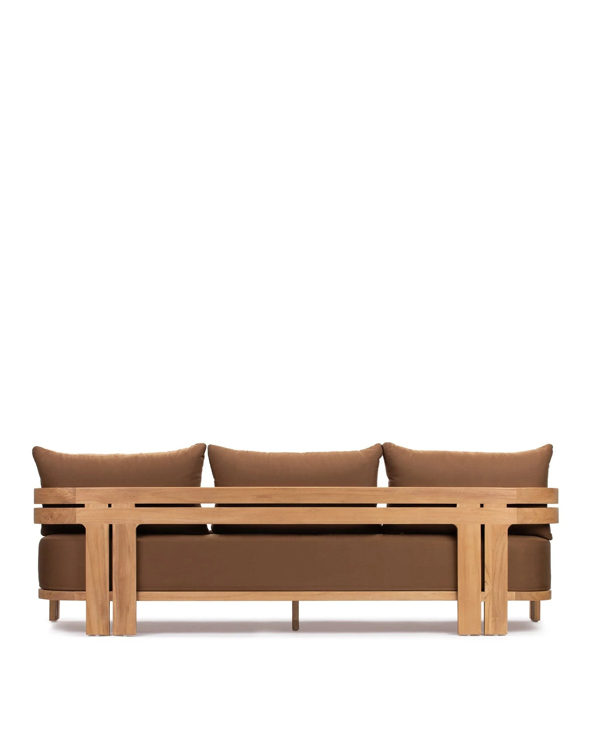 Luso™ outdoor three-seater sofa | teak platform - sofas luso | madorne