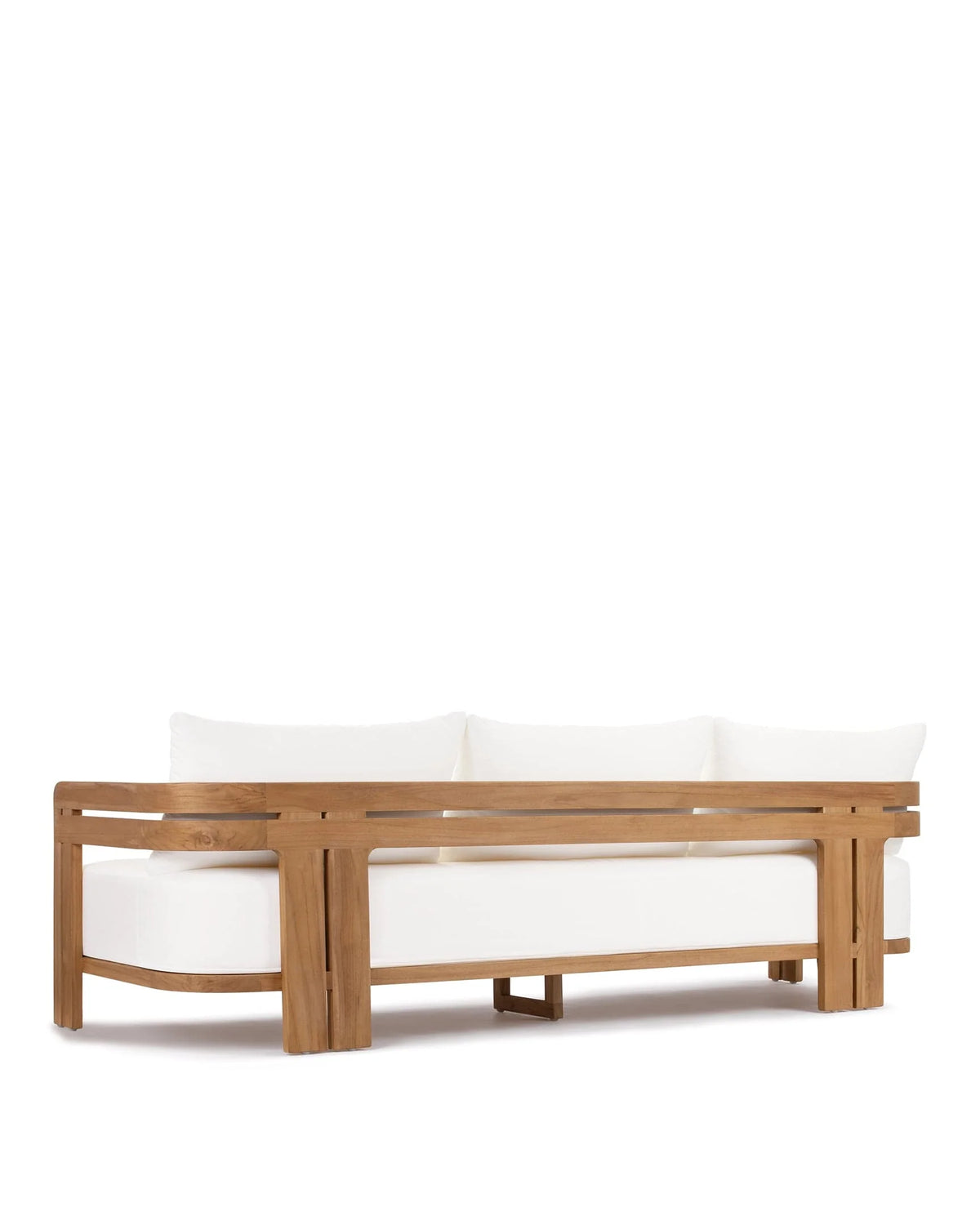 Luso™ outdoor three-seater sofa | teak platform - sofas luso | madorne