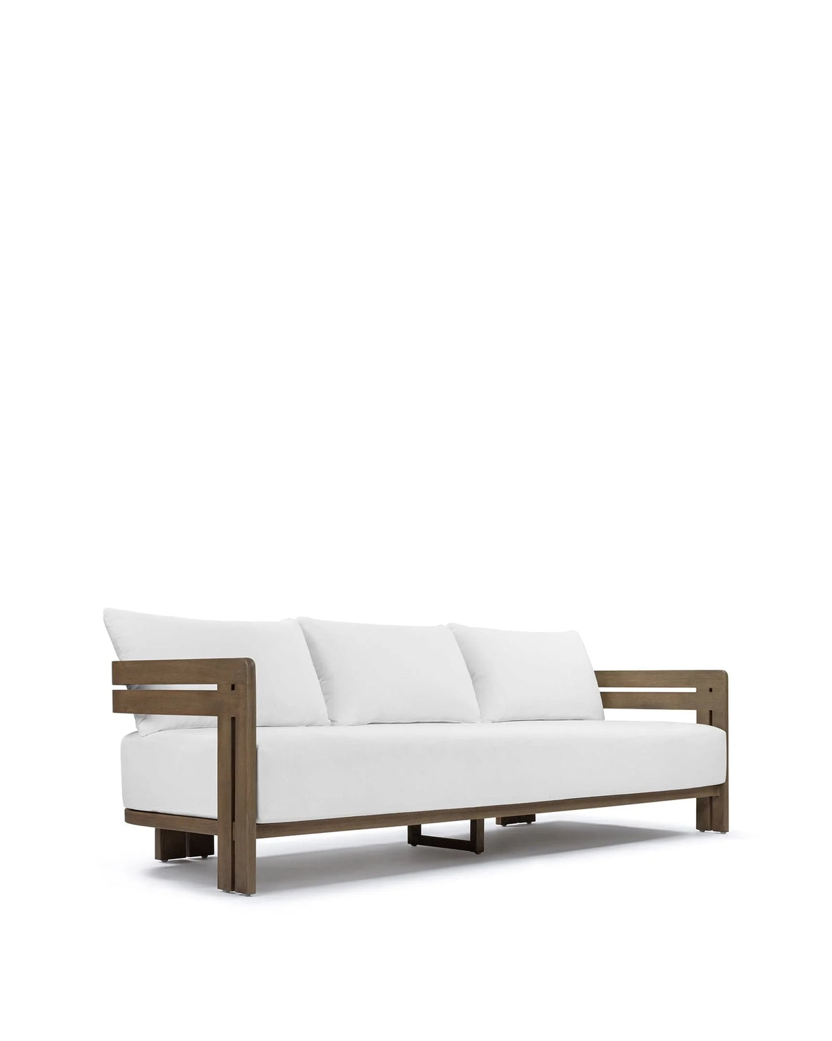 Luso™ outdoor three-seater sofa | teak platform - sofas luso | madorne