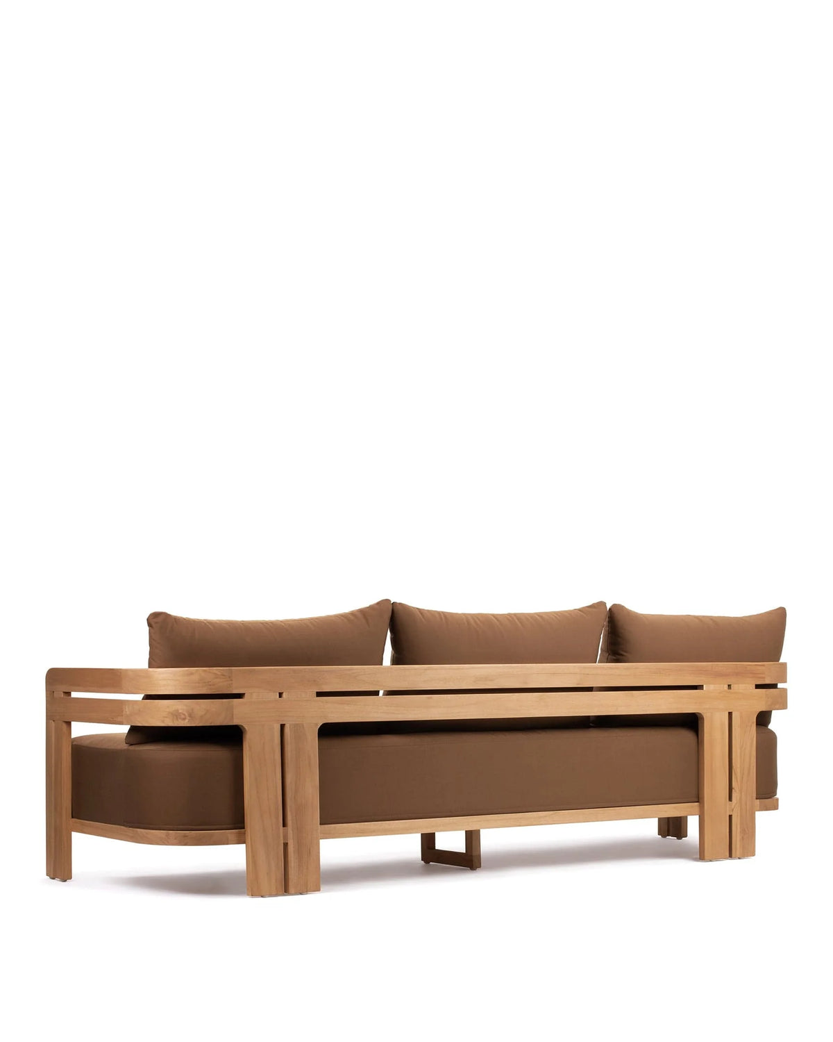 Luso™ outdoor three-seater sofa | teak platform - sofas luso | madorne