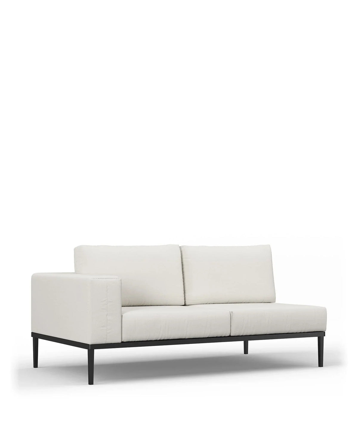 Marca™ outdoor two seater sofa left arm | shell performance weave - module / 2 seaters marca | designer two-seater...