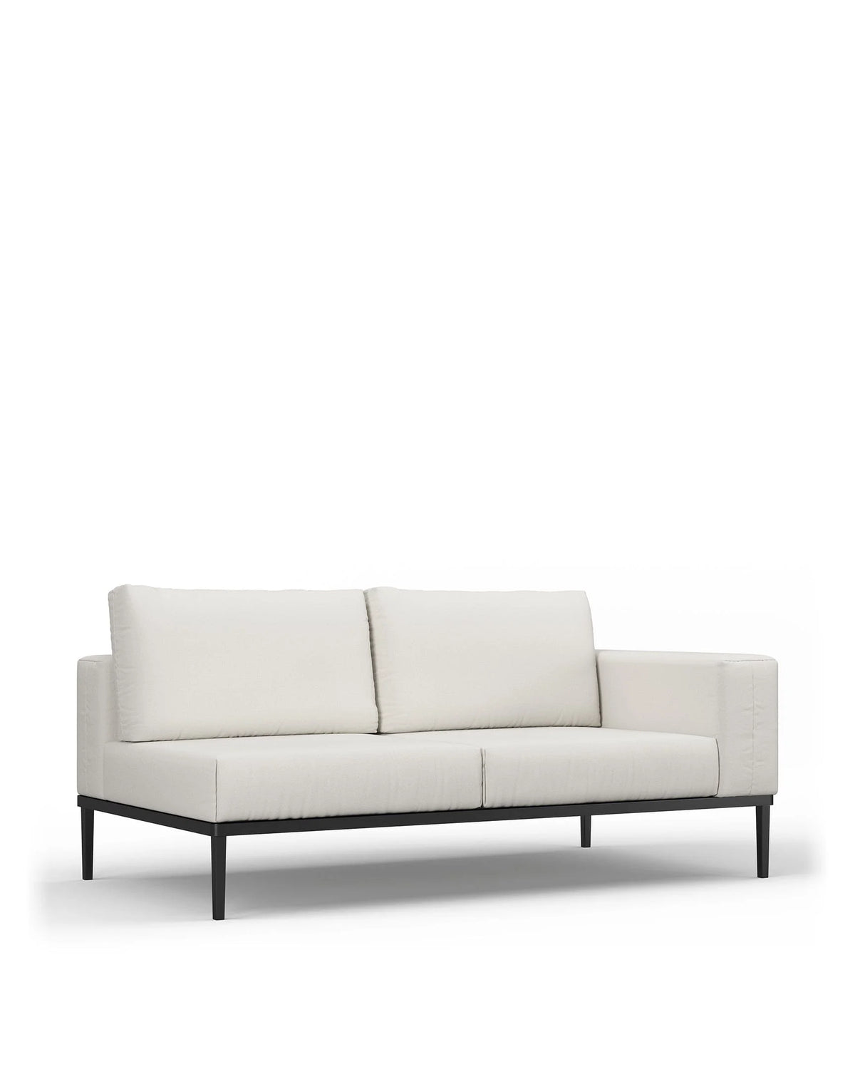Marca™ outdoor two seater sofa right arm | shell performance weave - module / 2 seaters marca | designer two-seater...
