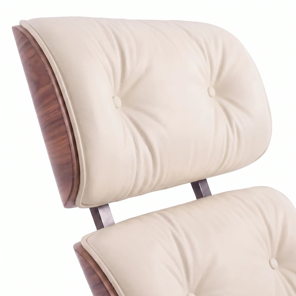 Marlow Lounge Chair and Ottoman in full-grain leather and molded veneer | Madorne