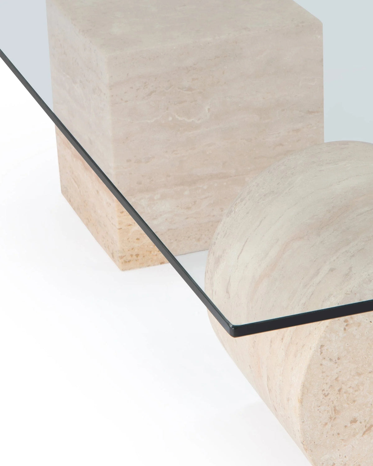 Meta 79™ coffee table | glass and stone - tables 79 | madorne