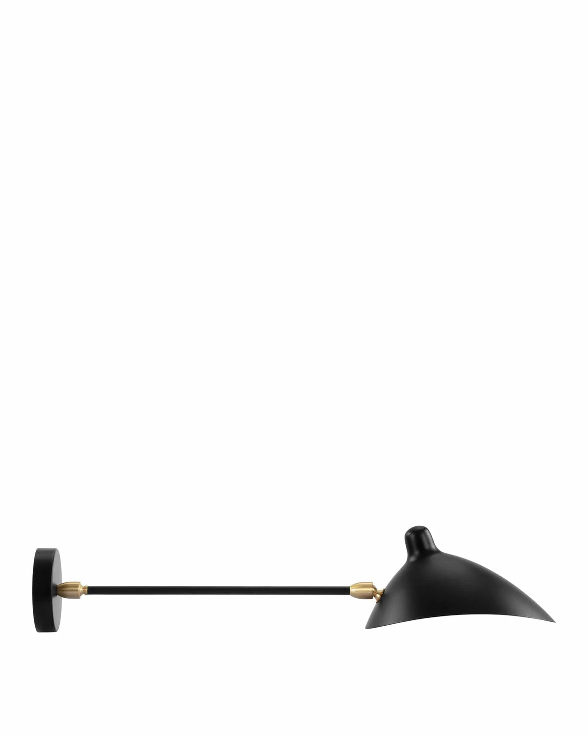 Milo 53™ small wall sconce | pivoting shade - black - lighting 53 | light | madorne