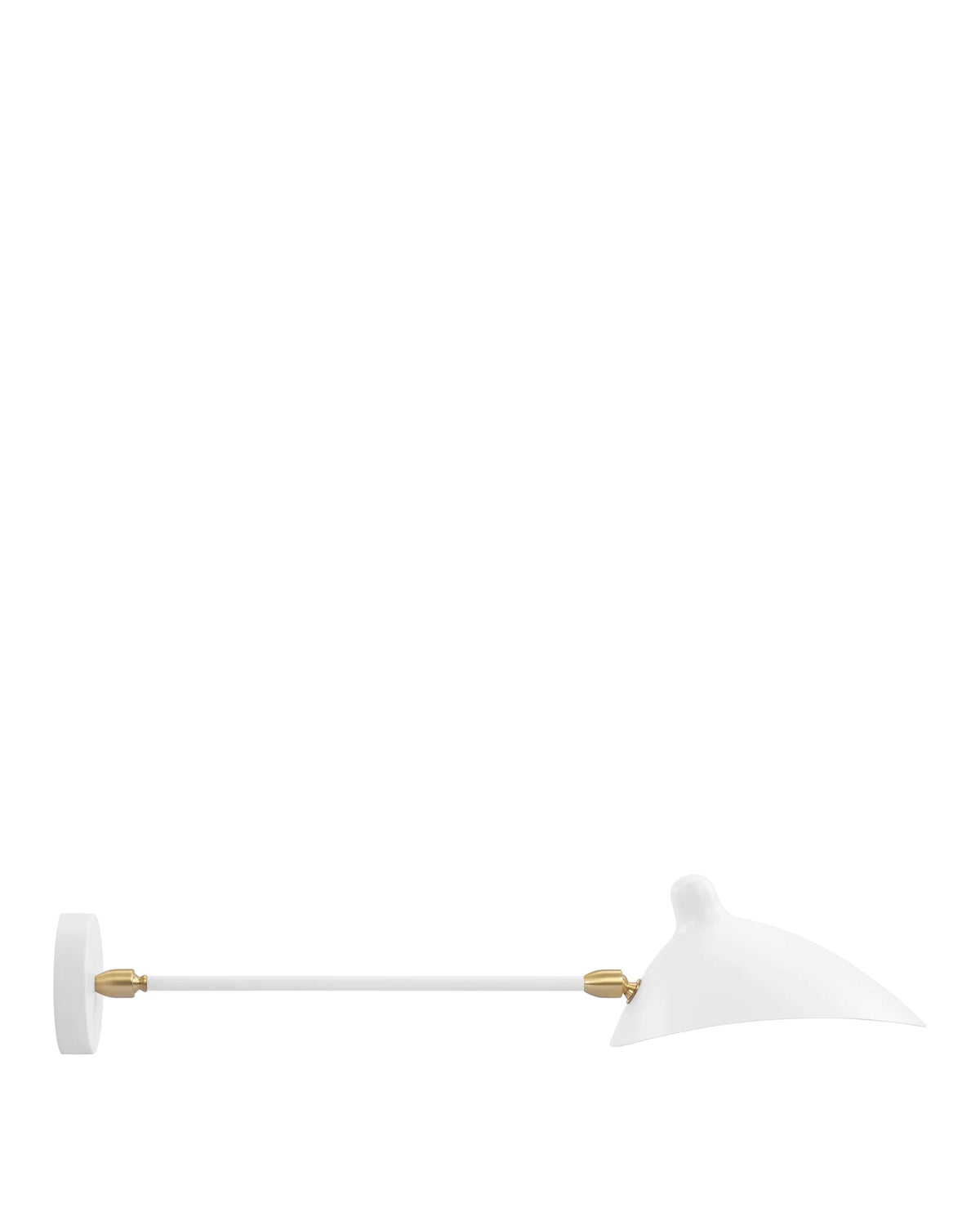 Milo 53™ small wall sconce | pivoting shade - white - lighting 53 | light | madorne