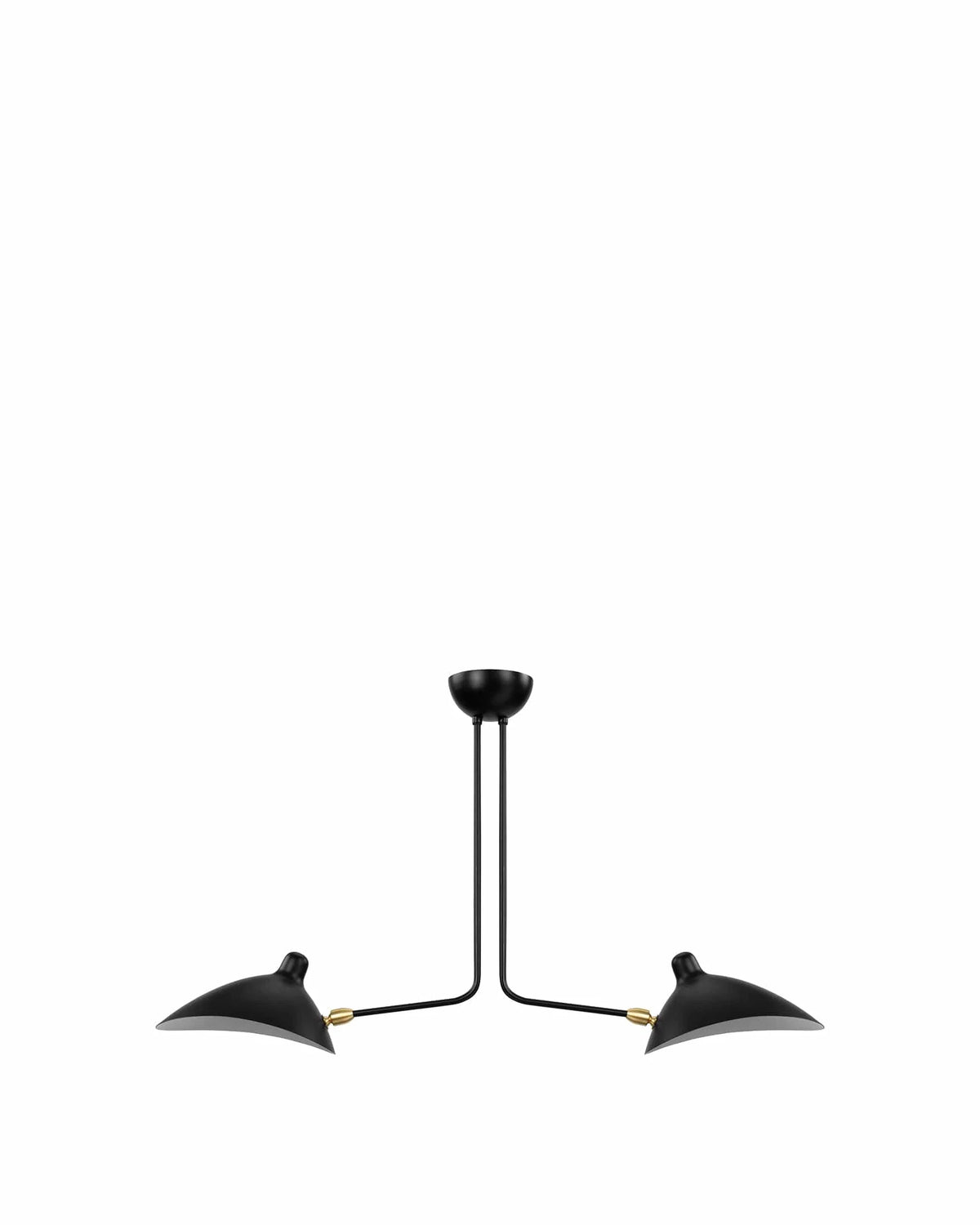 Milo 53™ two-arm ceiling light | sculptural metal - lighting 53 | madorne