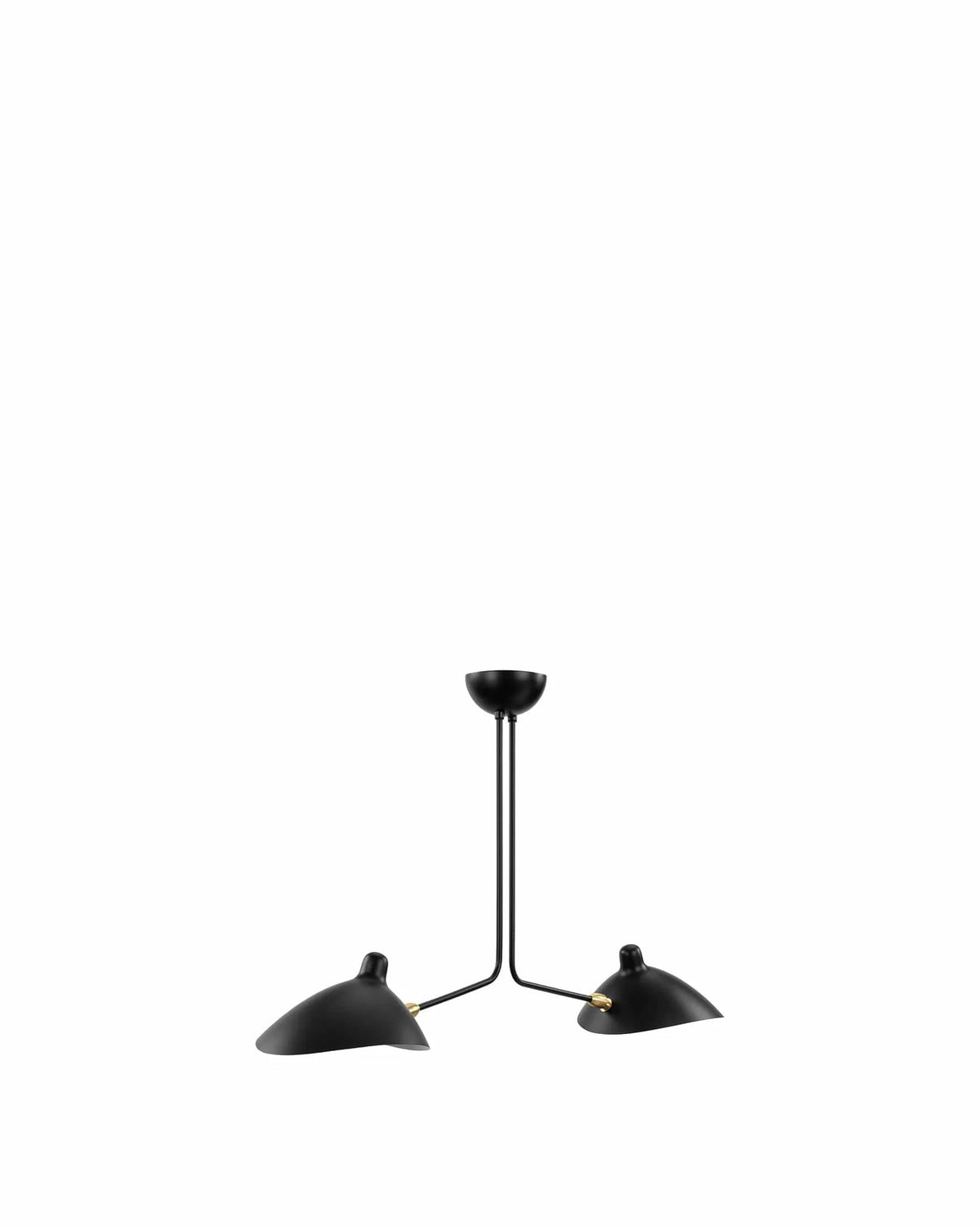 Milo 53™ two-arm ceiling light | sculptural metal - lighting 53 | madorne