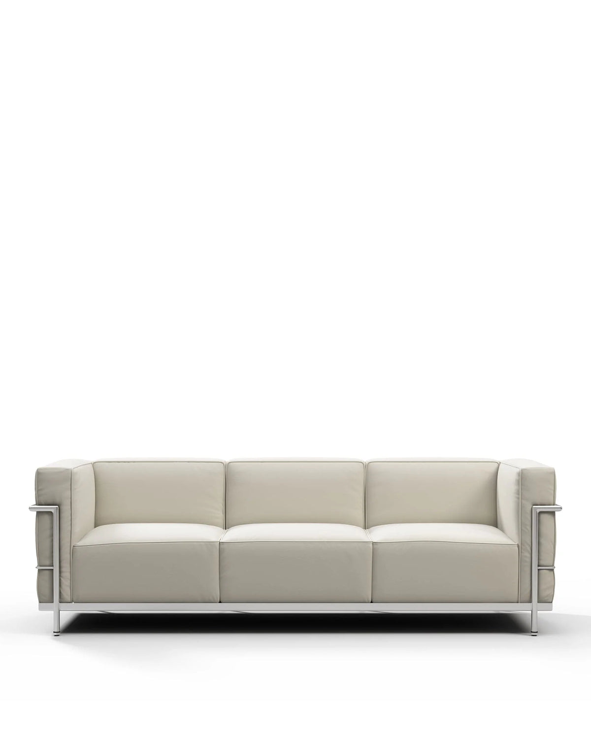 Modulor grand 28™ three-seater sofa | steel frame - cream vegan leather - 3 seaters 28 | madorne