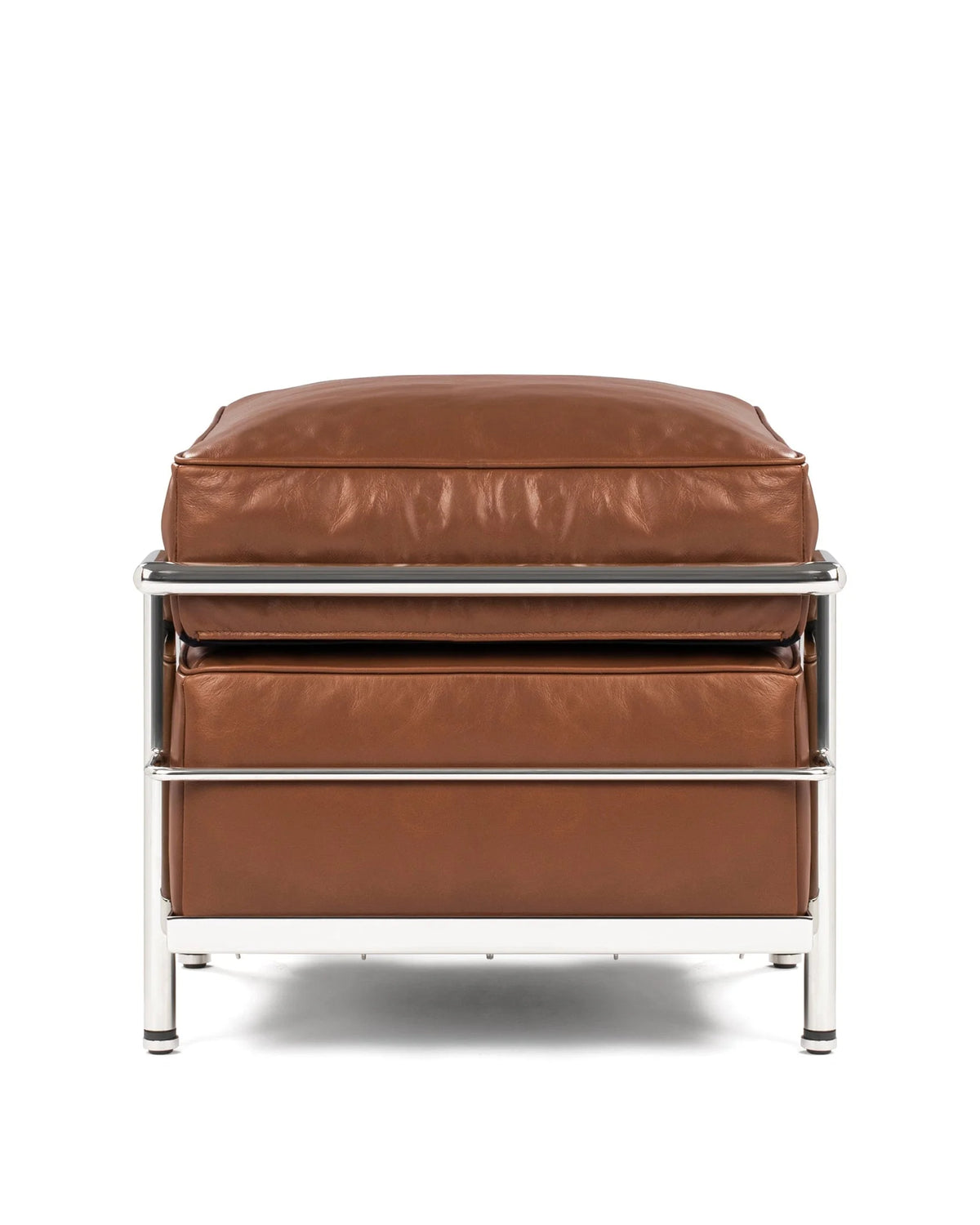 Modulor petit 28™ ottoman - tan premium leather / modele - stools & ottomans 28 | modern | madorne