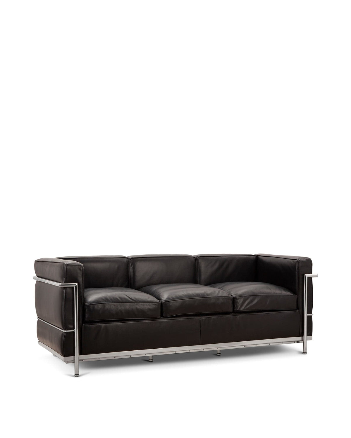 Modulor petit 28™ three-seater sofa | black leather - midnight premium / three seater / modele - 3 seaters 28 | madorne