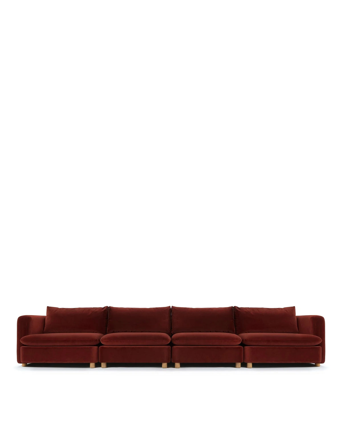 Morel™ four seater sofa | lustrous velvet - 4+ seaters morel | modern | madorne
