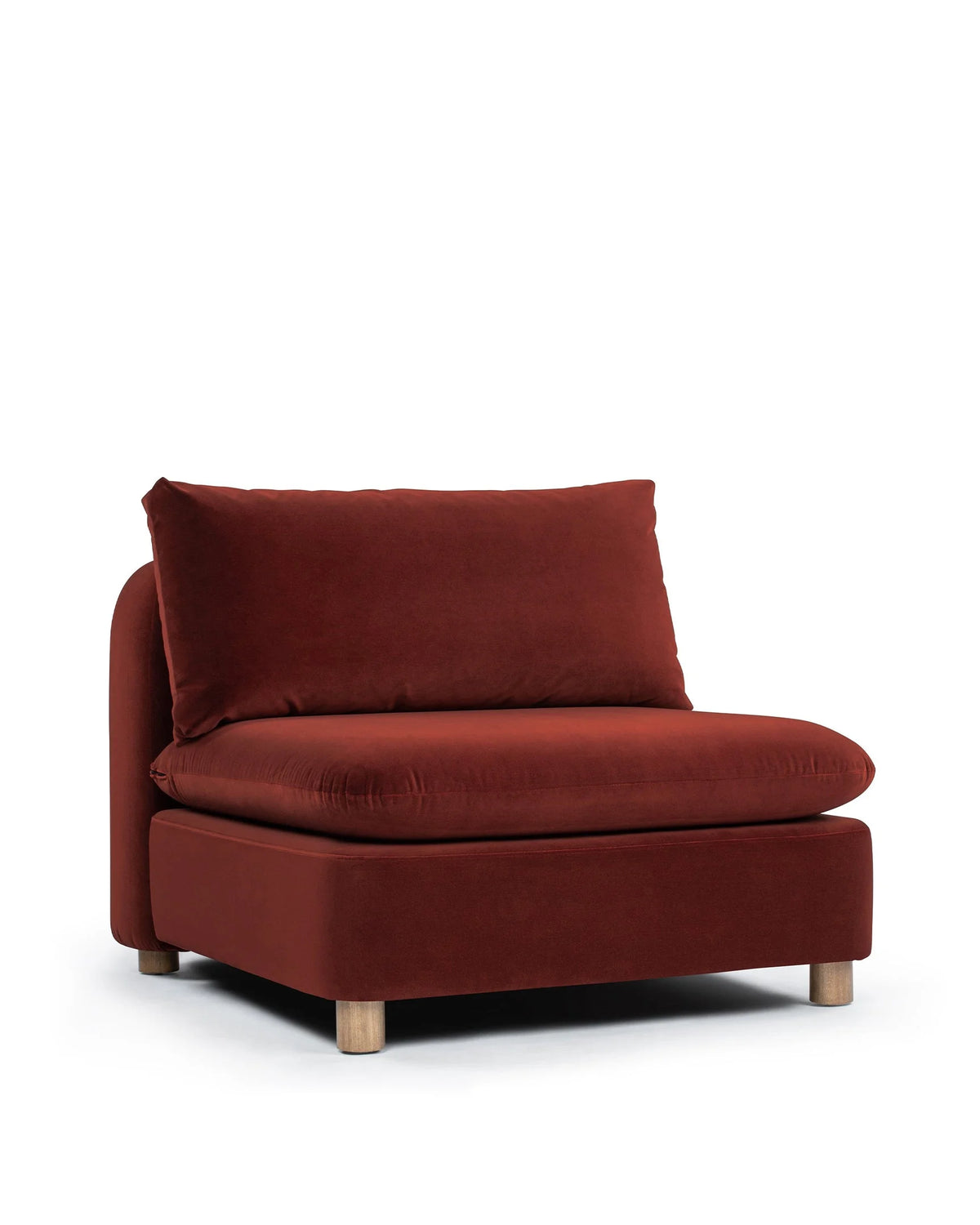 Morel™ module armless | lustrous velvet - modules morel | modular sofa element | madorne