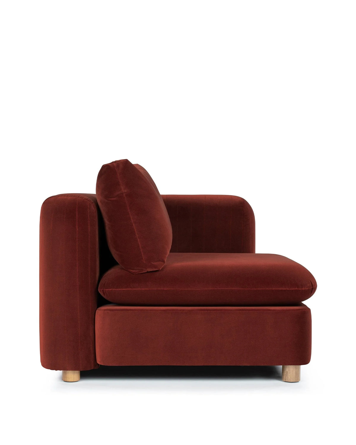 Morel™ module right arm | lustrous velvet - modules morel | modular sofa element | madorne