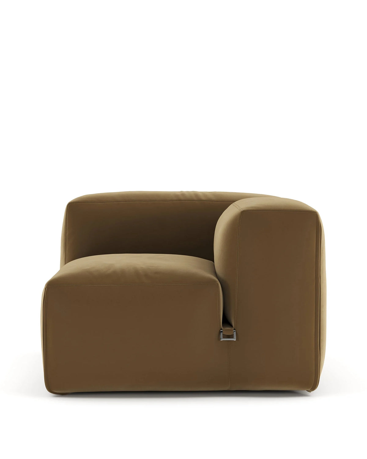 Mura 72™ right-arm module | modular upholstery - old gold velvet - modules 72 | sofa element | madorne