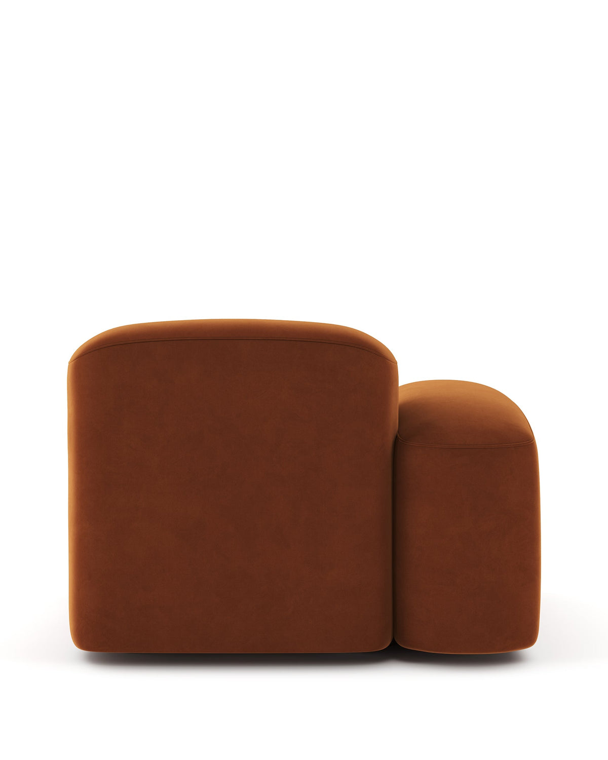 Musa™ left-arm module | burnt orange velvet - modules muse sofa collection-inspired | madorne