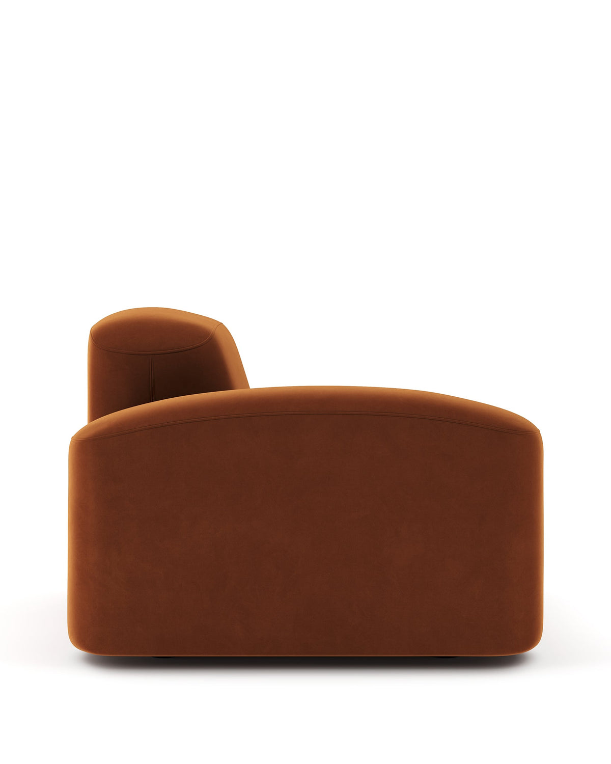 Musa™ left-arm module | burnt orange velvet - modules muse sofa collection-inspired | madorne