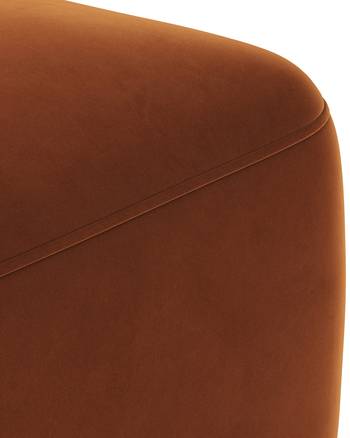 Musa™ left-arm module | burnt orange velvet - modules muse sofa collection-inspired | madorne