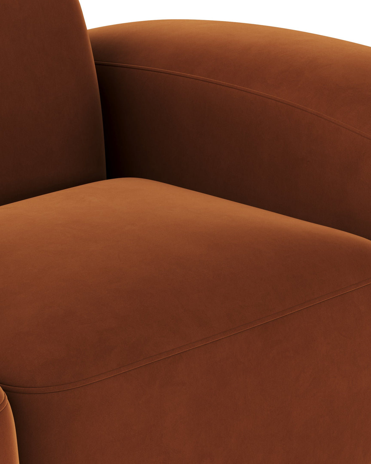 Musa™ two-seater sofa | burnt orange velvet - 2 seaters muse collection-inspired | madorne