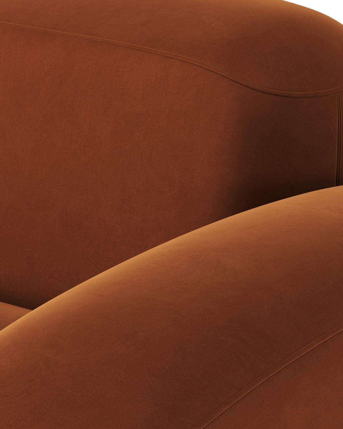 Musa™ two-seater sofa | burnt orange velvet - 2 seaters muse collection-inspired | madorne