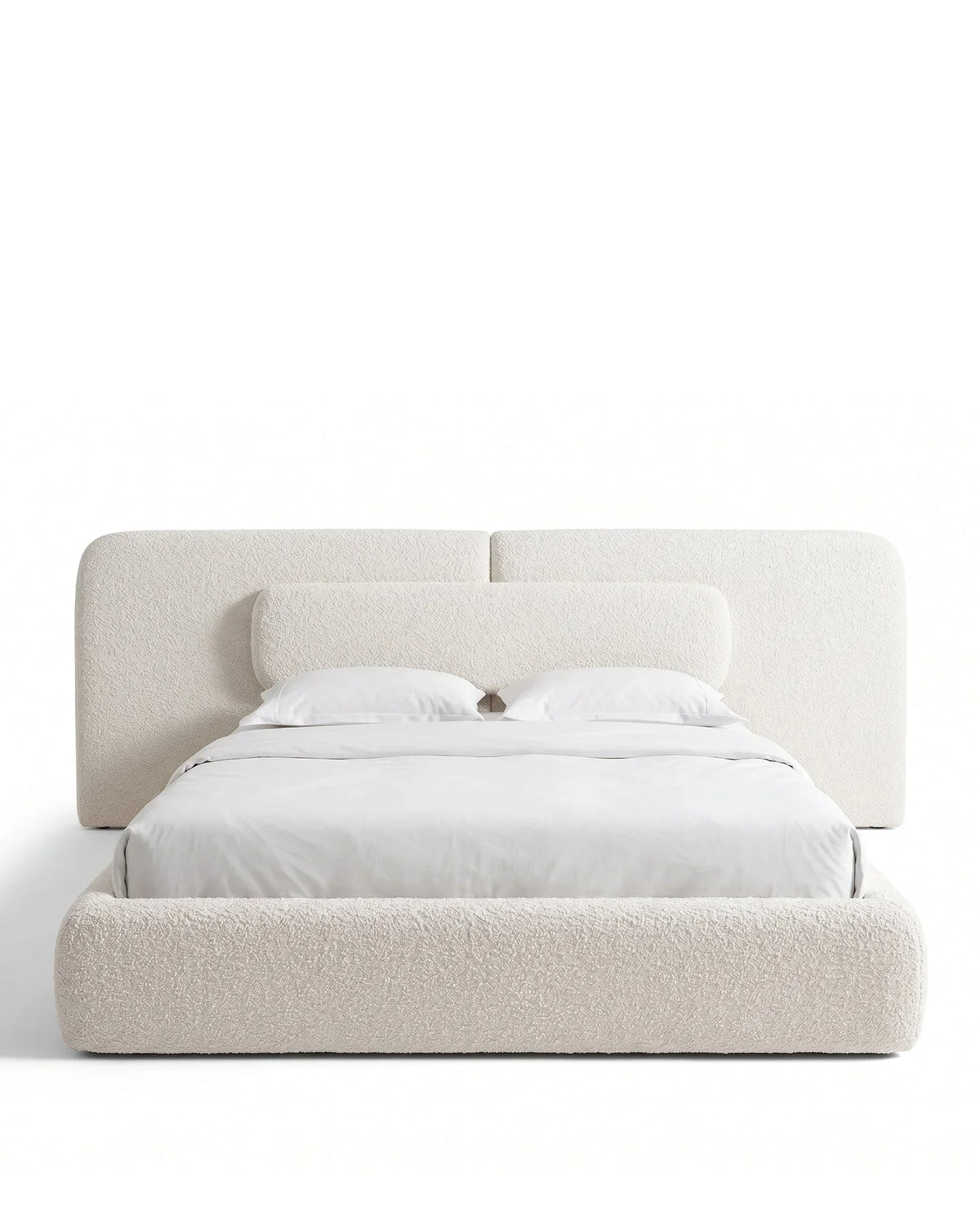Novara™ queen bed | boucle wool - beds novara | modern | contemporary design | madorne