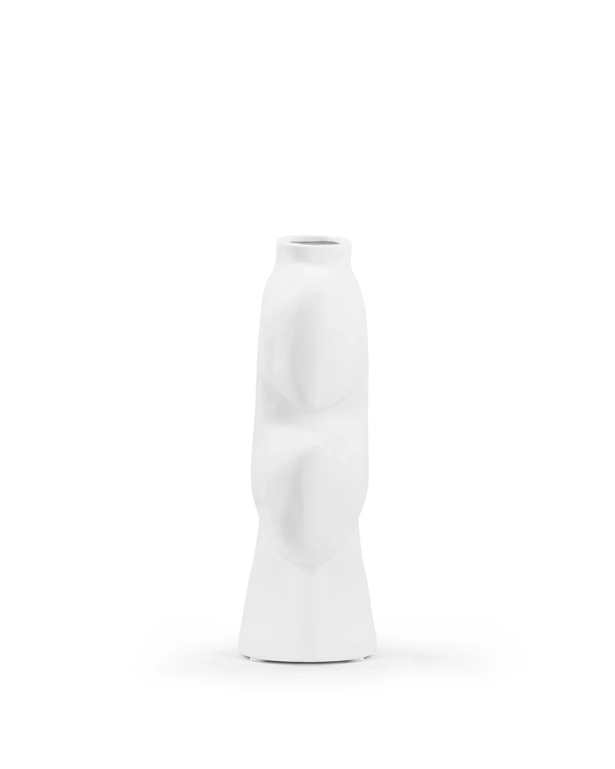 Nyla™ vase mini | white painted ceramic - decor nyla inspired by tribal | madorne
