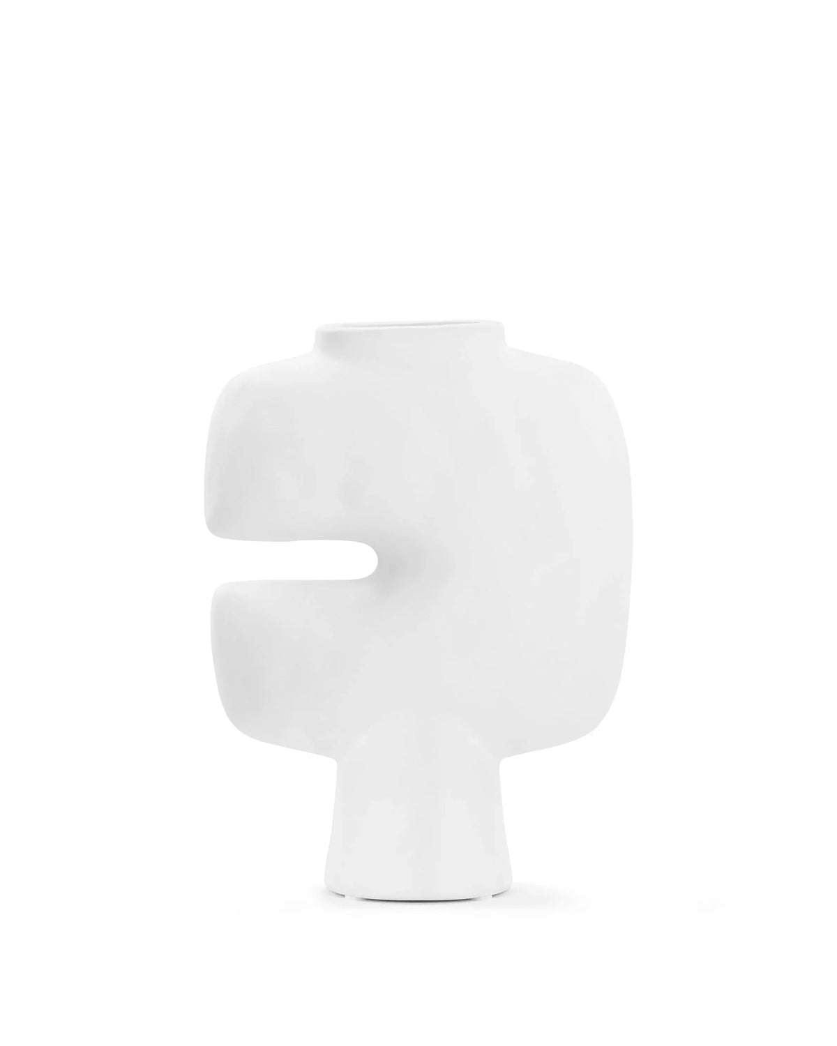 Nyla™ vase mini | white painted ceramic - decor nyla inspired by tribal | madorne
