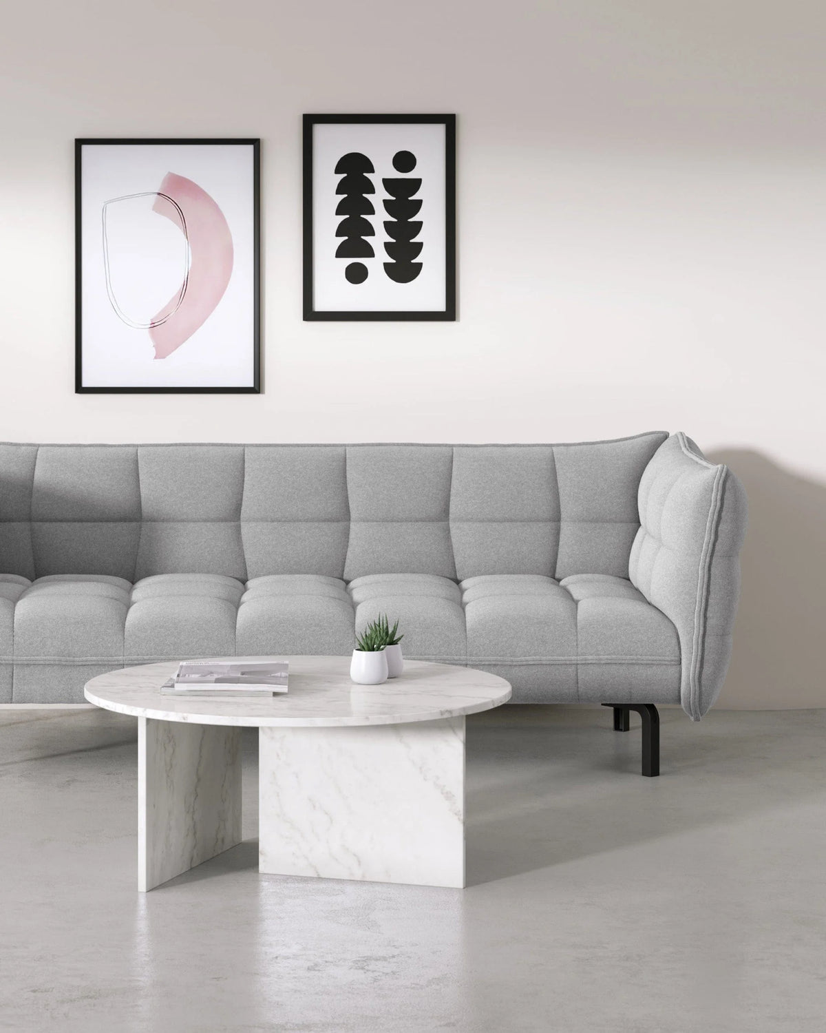 Oliva round™ coffee table | white marble - tables round | madorne