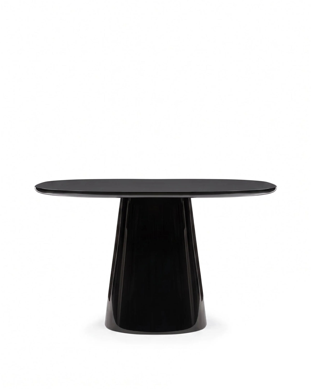 Omera 21™ dining table | high-gloss pedestal - black gloss - tables 21 inspired by allure o’ | madorne