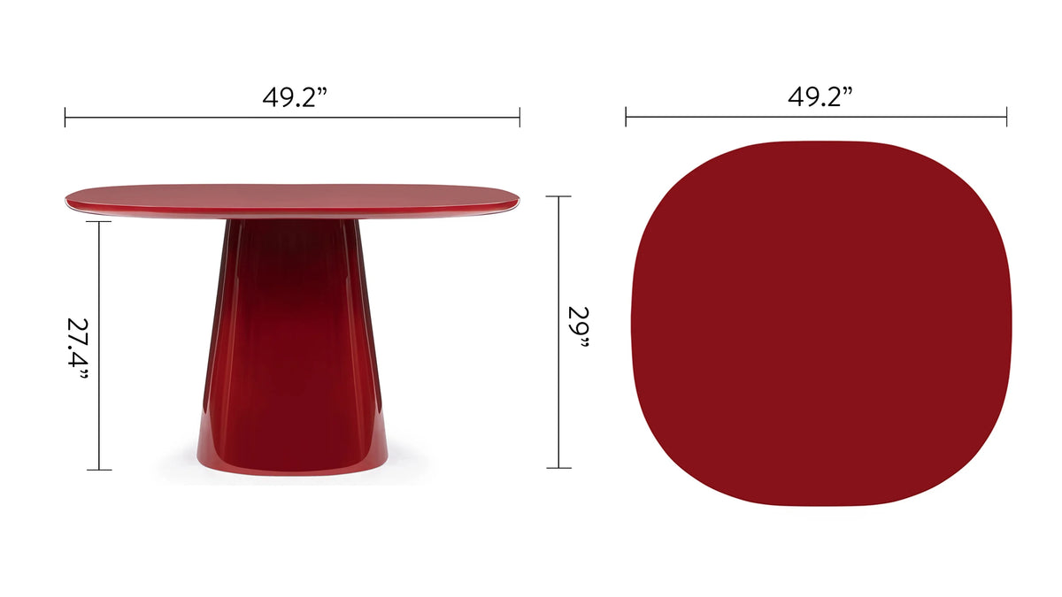 Omera 21™ dining table | high-gloss pedestal - tables 21 inspired by allure o’ | madorne