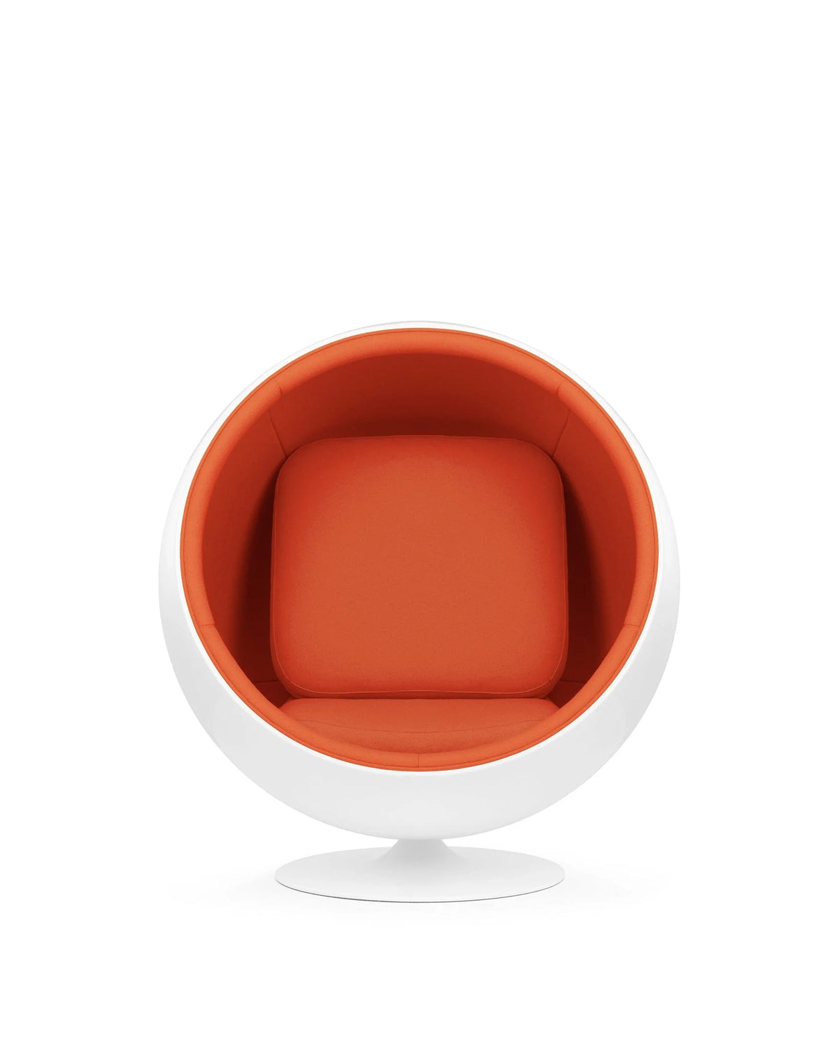 Orb 63™ lounge chair | swivel shell - orange wool - chairs 63 | designer | madorne