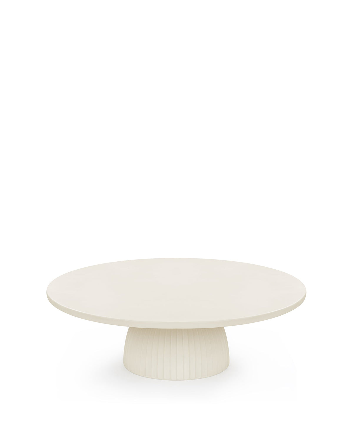 Oria™ Pedestal Coffee Table | Alabaster Concrete