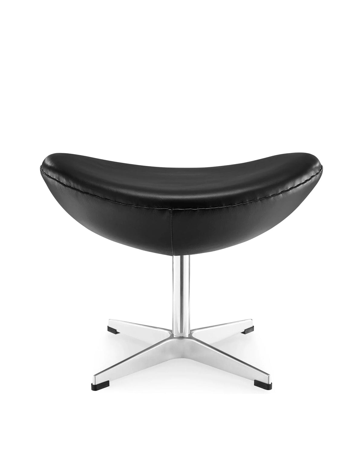 Ovo 58™ ottoman | upholstered footstool - midnight black premium leather - stools & ottomans egg chair inspired by arne