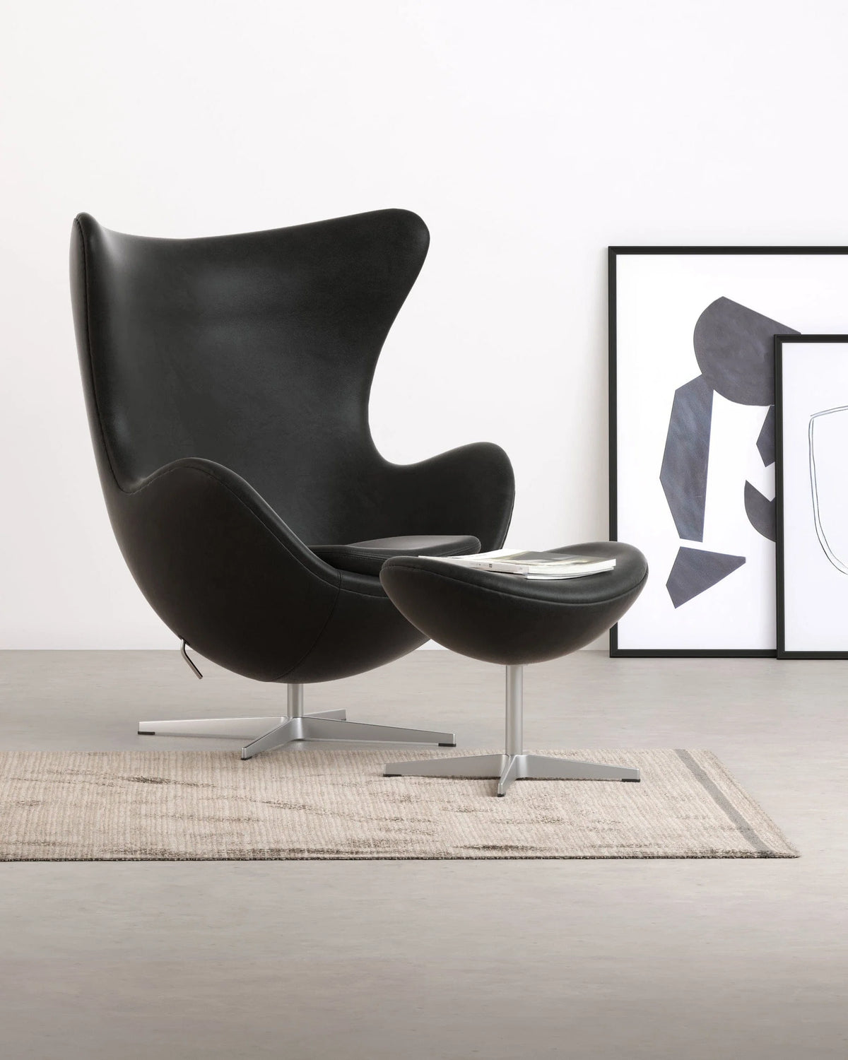 Ovo 58™ ottoman | upholstered footstool - stools & ottomans egg chair inspired by arne jacobsen | madorne