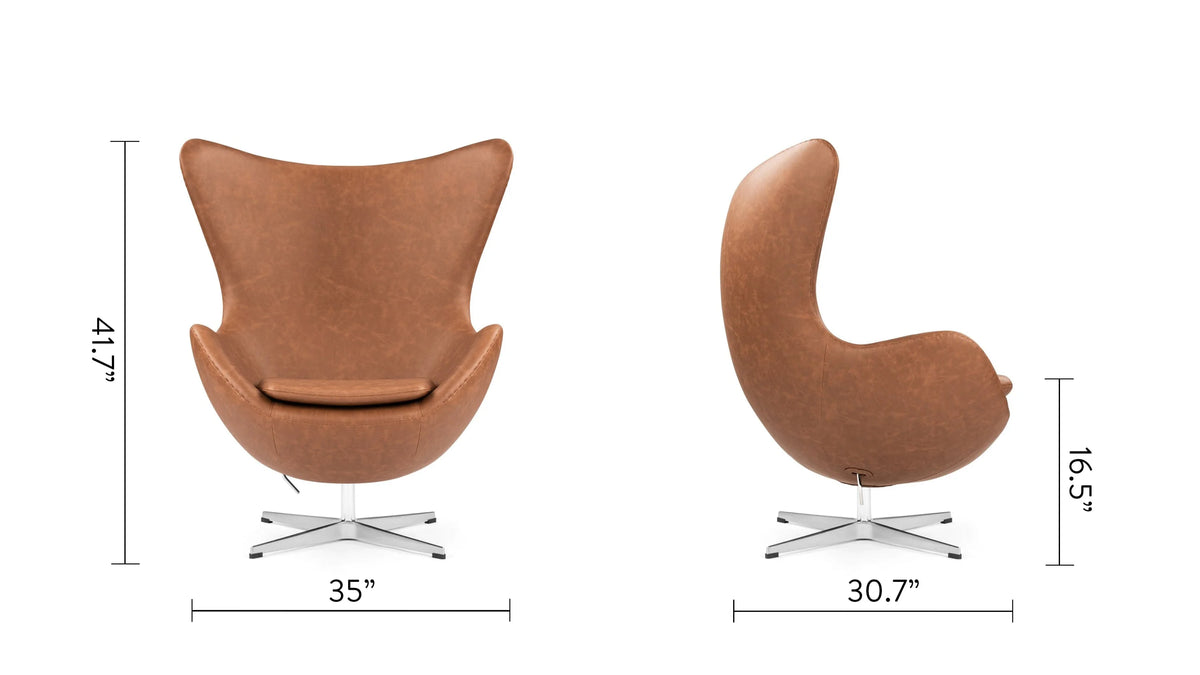 Ovo 58™ swivel lounge chair | sculpted shell - chairs 58 | designer | madorne