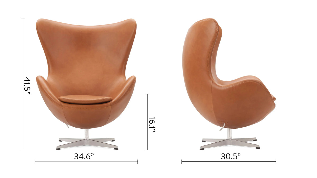 Ovo 58™ swivel lounge chair | sculpted shell - chairs 58 | designer | madorne