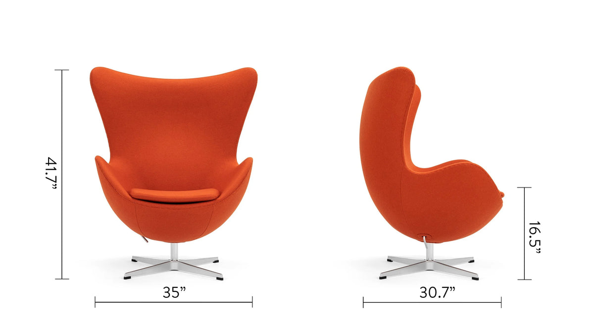 Ovo 58™ swivel lounge chair | sculpted shell - chairs 58 | designer | madorne