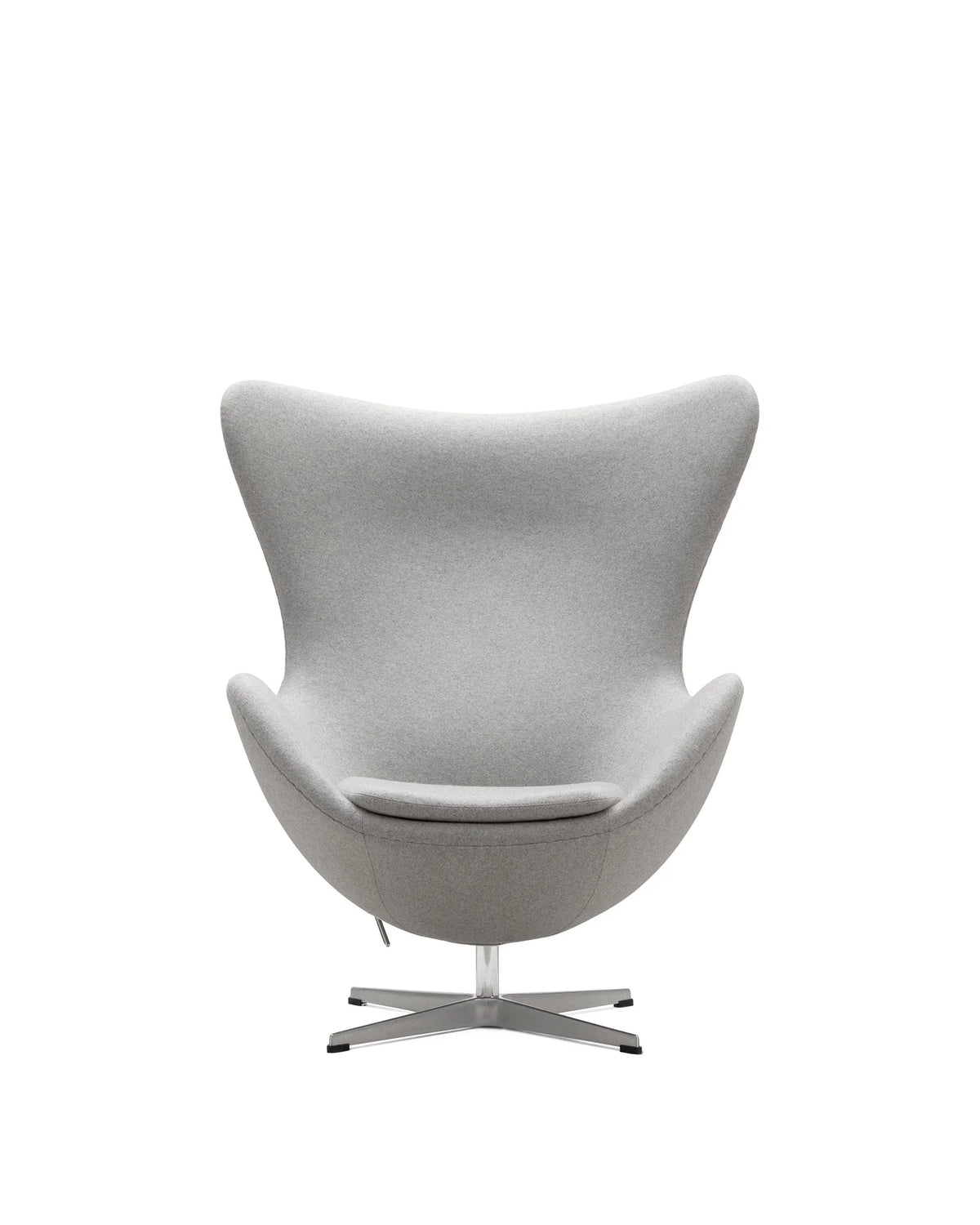 Ovo 58™ swivel lounge chair | sculpted shell - light gray wool - chairs 58 | designer | madorne