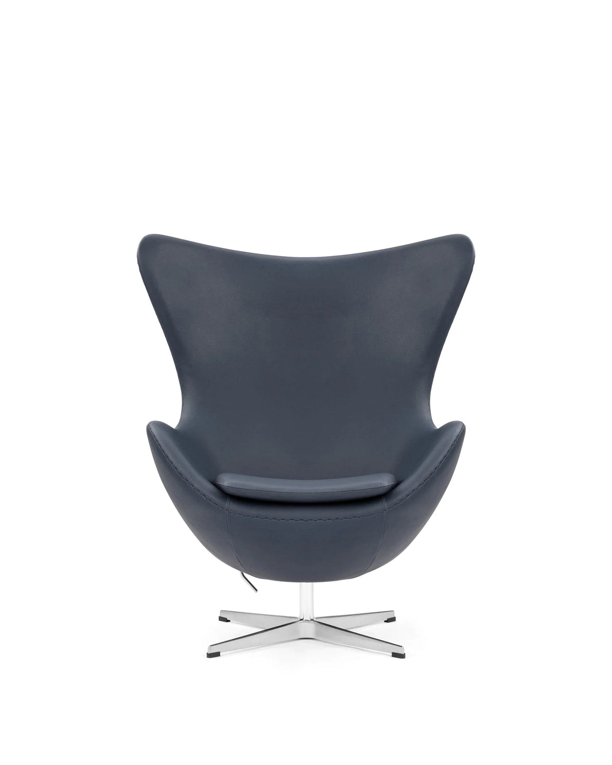 Ovo 58™ swivel lounge chair | sculpted shell - vintage blue vegan leather - chairs 58 | designer | madorne
