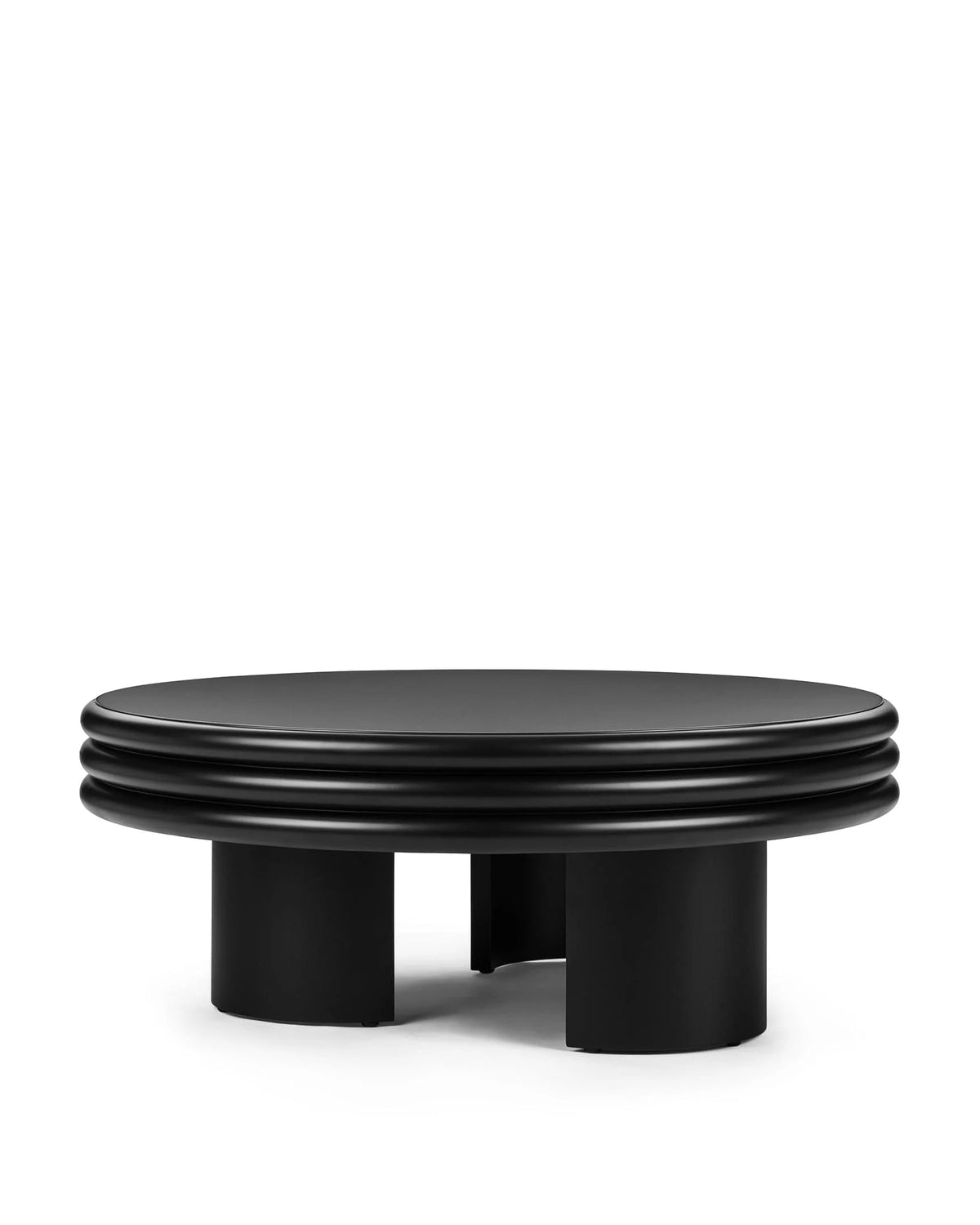 Pasca™ round coffee table low | black - tables pasca | madorne
