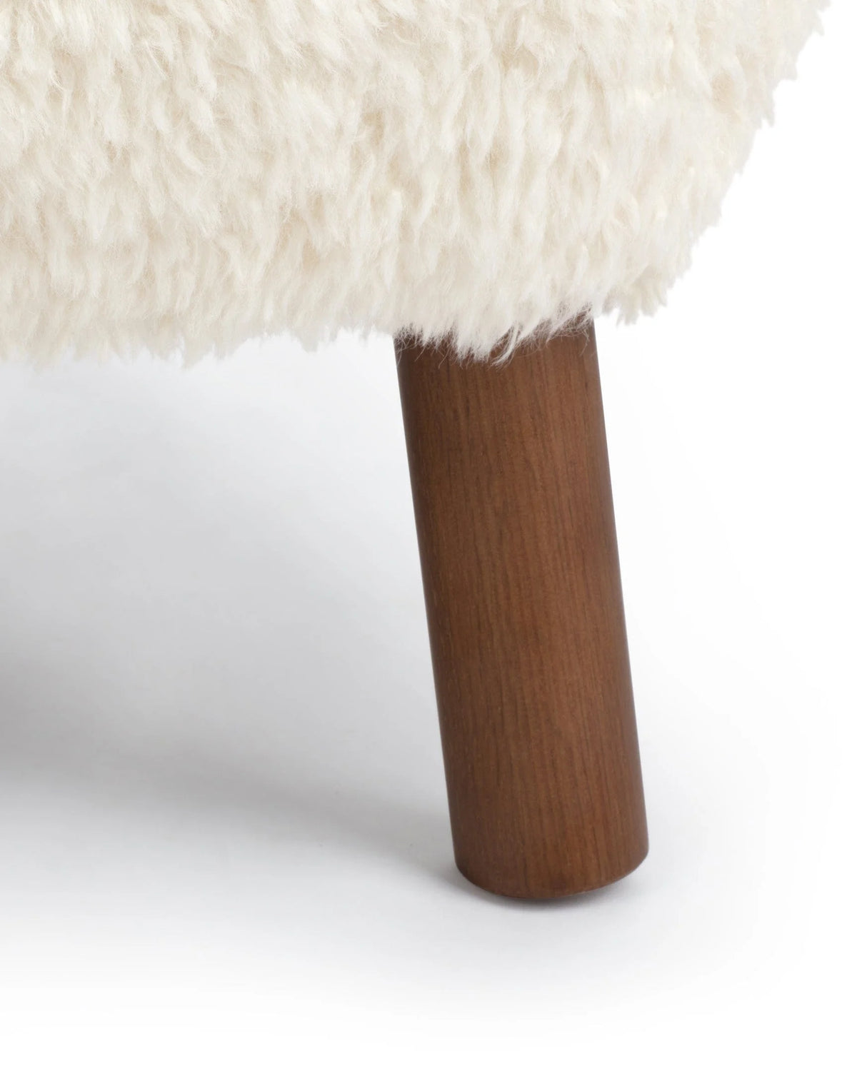 Petral 38™ ottoman | sheepskin and walnut - stools & ottomans 38 | modern | contemporary design | mad...