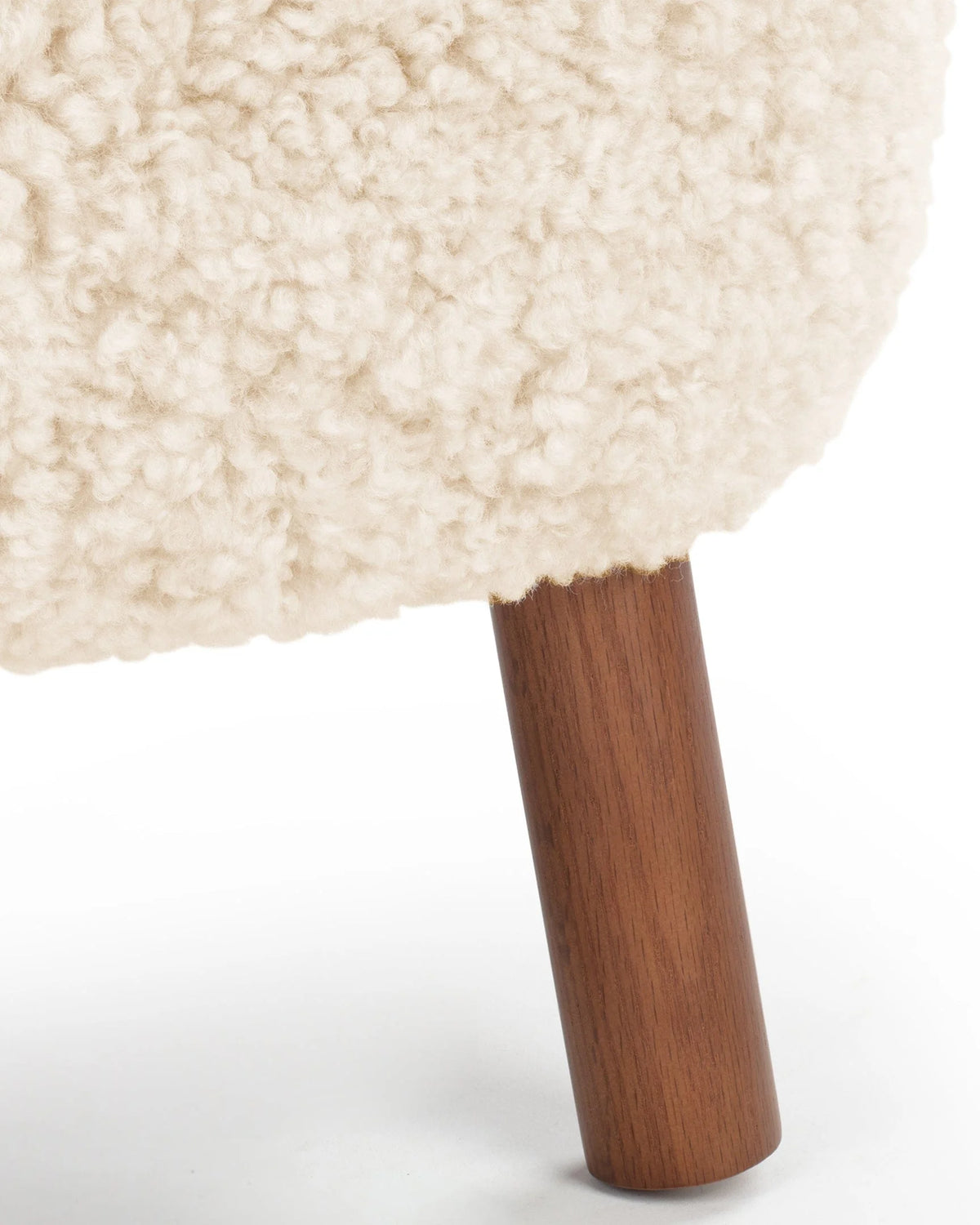 Petral 38™ ottoman | sheepskin and walnut - stools & ottomans 38 | modern | contemporary design | mad...