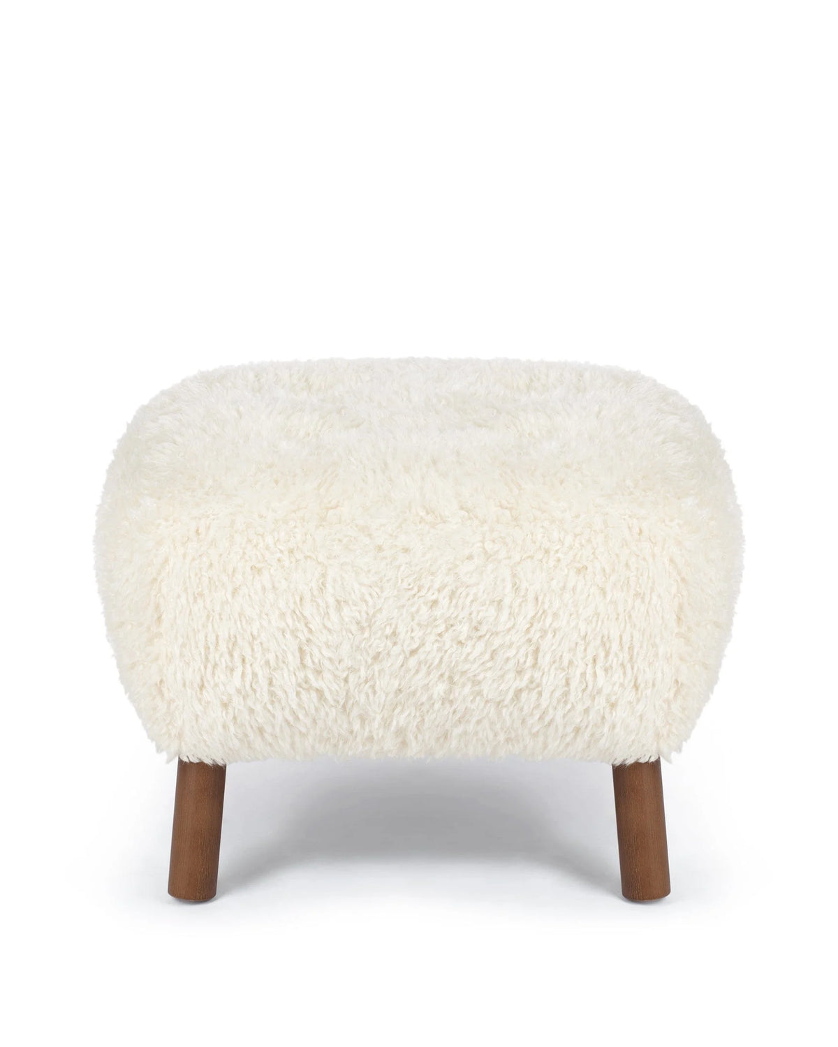 Petral 38™ ottoman | sheepskin and walnut - stools & ottomans 38 | modern | contemporary design | mad...
