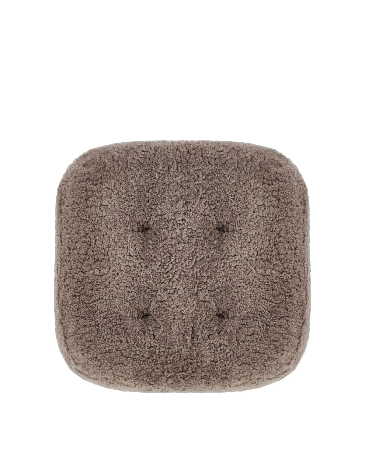 Petral 38™ ottoman | sheepskin and walnut - stools & ottomans 38 | modern | contemporary design | mad...