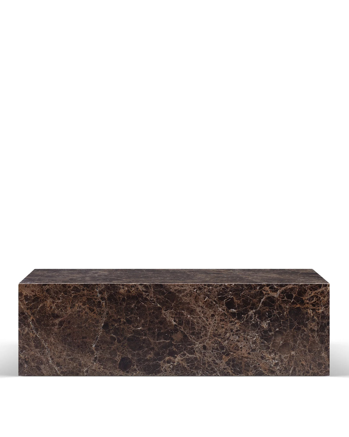 Plyn 01™ coffee table | marble or steel - dark emperador - tables norm architects plinth-inspired | madorne