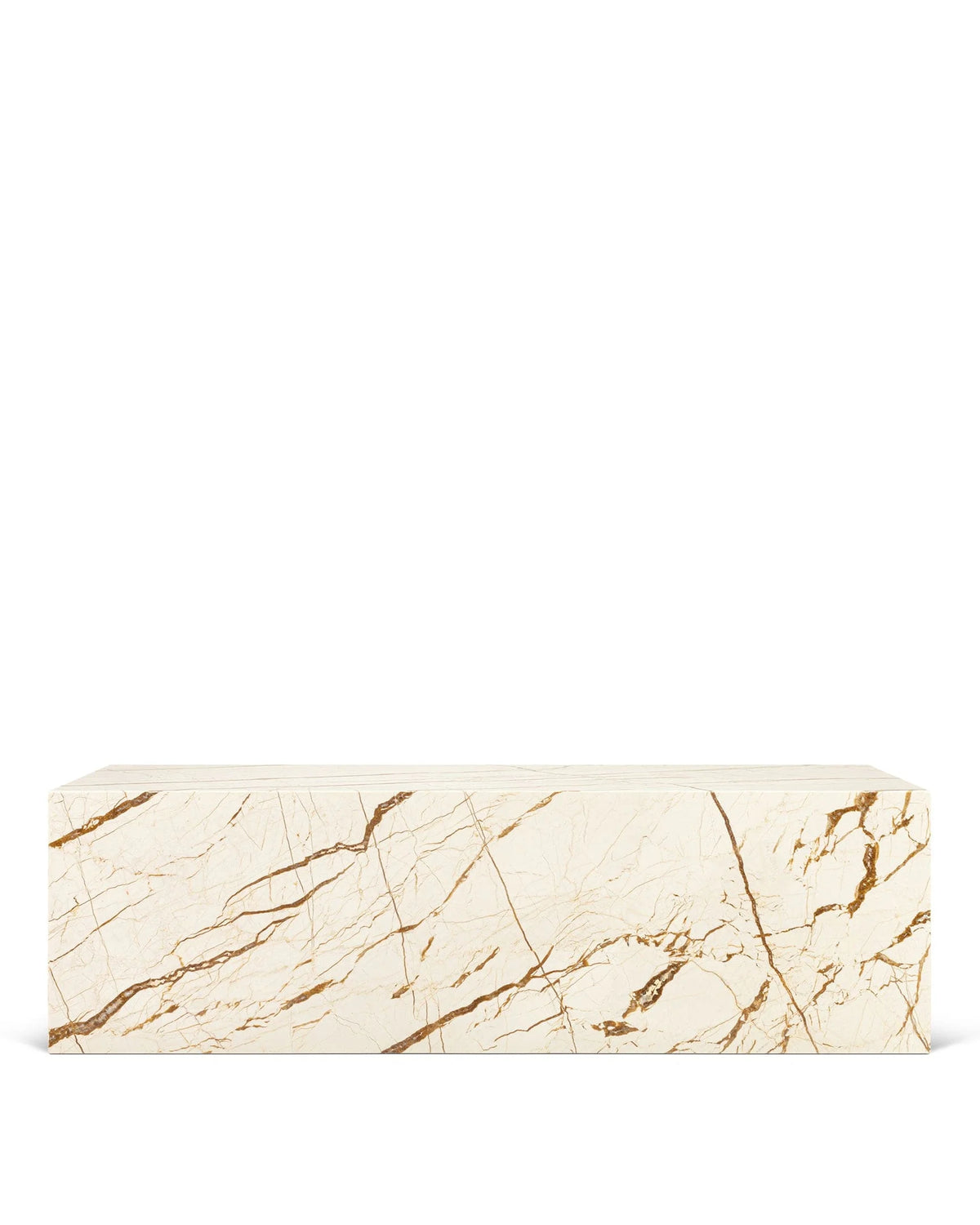 Plyn 01™ coffee table | marble or steel - sofita gold - tables norm architects plinth-inspired | madorne