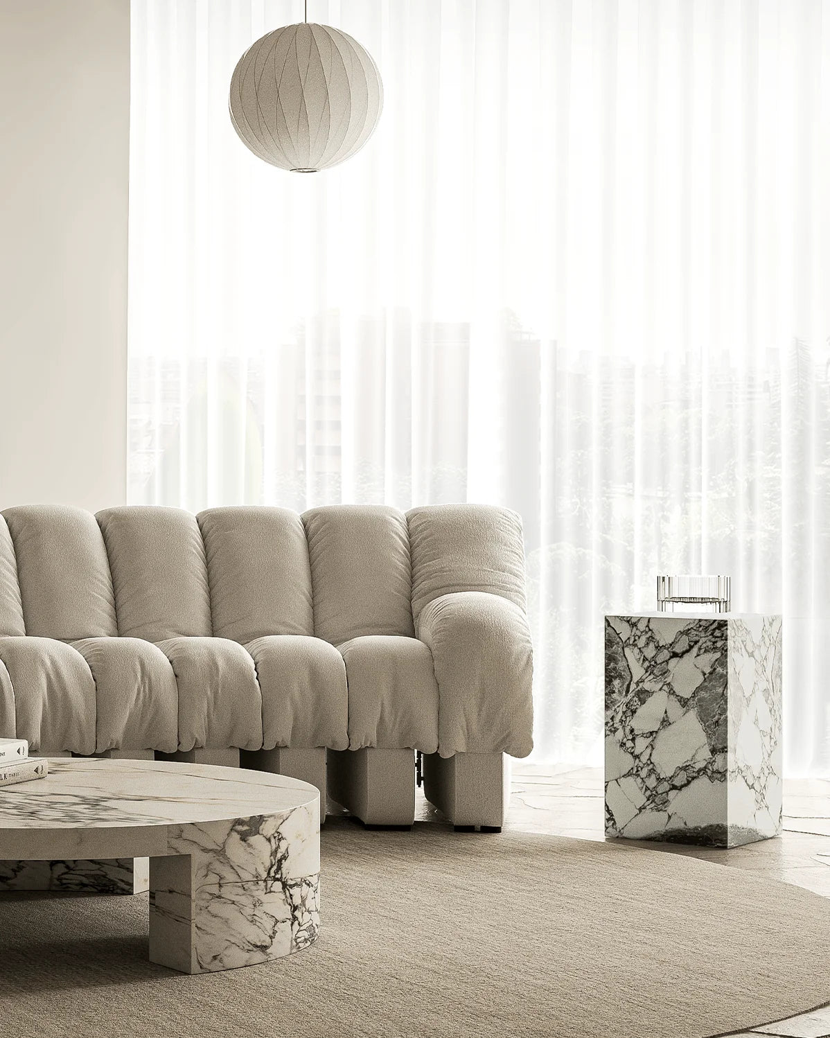 Plyn column™ side table | natural stone - tables column | designer | madorne
