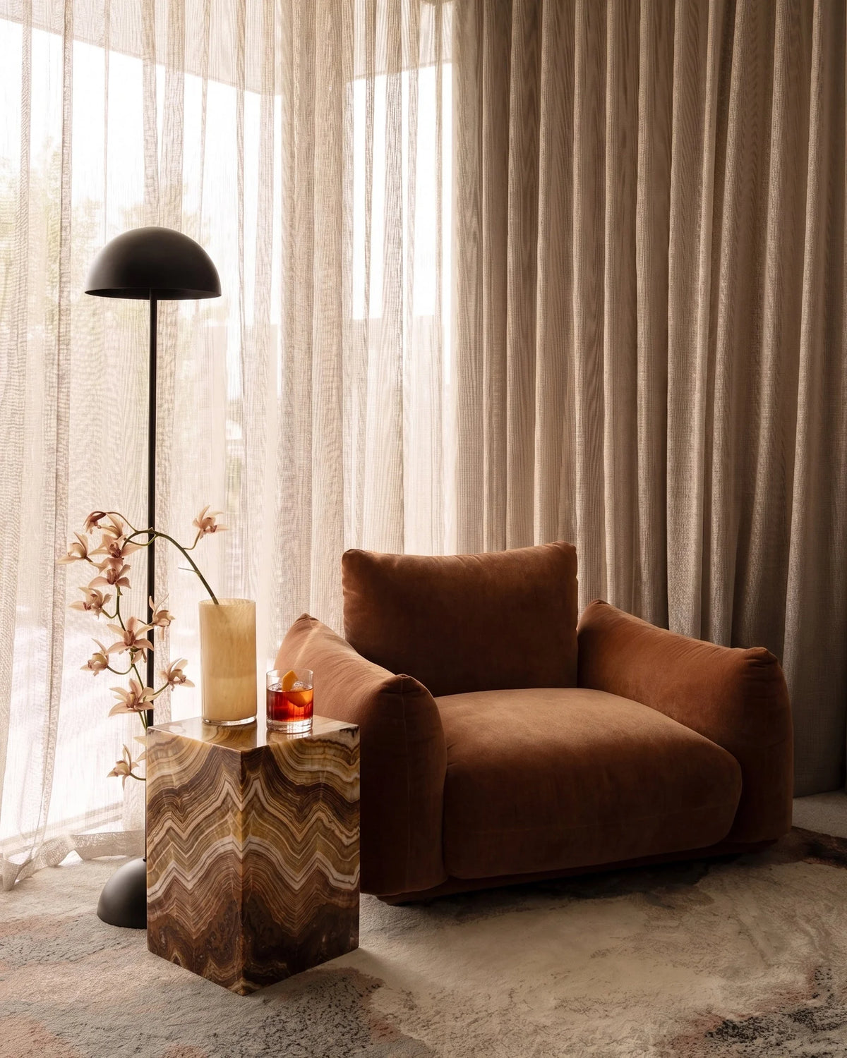 Plyn column™ side table | natural stone - tables column | designer | madorne